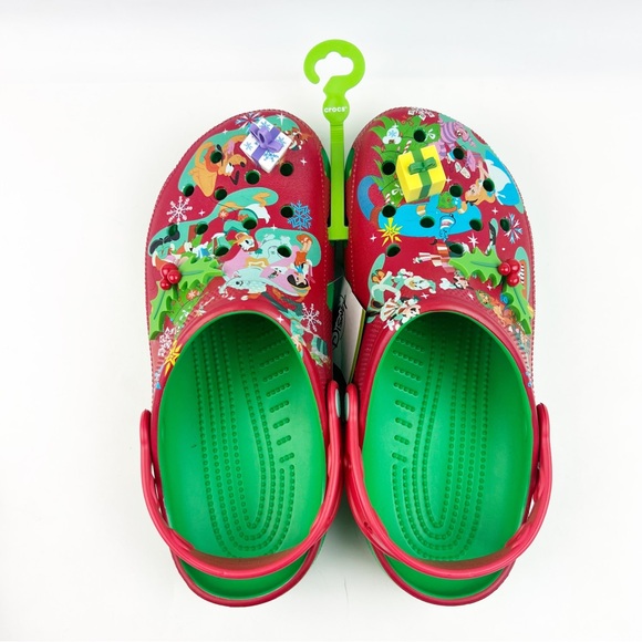 NEW Disney Parks Christmas Crocs Holiday Presents Mickey Friends 3D Clogs M8/W10 - Picture 3 of 8